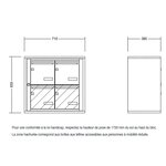 Bloc collectif Leabox  2x2  grade 3  simple face  extérieur  mural  noir 9005 finition brillante