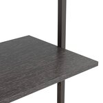 vidaXL Étagère inclinée à 3 niveaux Noir 64x35x120 5 cm