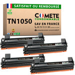 COMETE  Marque française - TN1050-4 Cartouches de Toner Compatible avec Brother TN1050 - pour Toner TN1050 Brother Laser HL 1212w(4 Noirs)