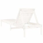 vidaXL Chaise longue blanc 199 5x60x74 cm bois massif de pin