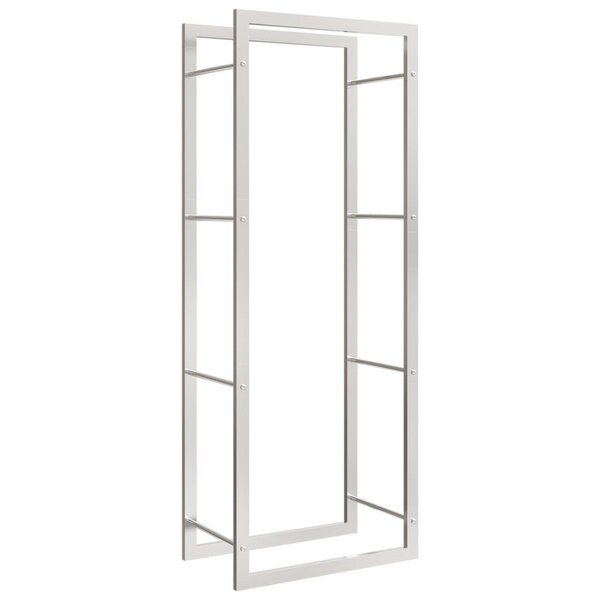 vidaXL Portant de bois de chauffage 50x28x132 cm acier inoxydable