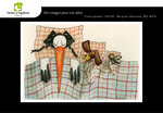 Lot de 5 cartes postales - cigogne heureuse - dessins katia schmitt
