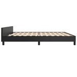 vidaXL Cadre de lit avec tête de lit Noir 200x200 cm Similicuir