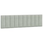 vidaXL Coussin de tête de lit gris clair 180 cm velours