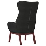 vidaXL Chaise de relaxation Noir Tissu