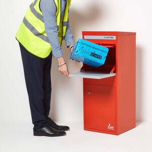 Boîte à colis Large Rouge 2 portes Acier galvanisé SMART PARCEL BOX™