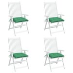 vidaXL Coussins de chaise lot de 4 40x40x7 cm tissu oxford vert