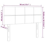vidaXL Tête de lit Gris foncé 90x5x78/88 cm Tissu