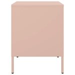 vidaXL Table de chevet rose 36x39x50 5 cm acier laminé à froid