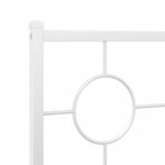 vidaXL Tête de lit métal blanc 135 cm