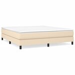 vidaXL Cadre de lit Crème 160 x 200 cm Tissu