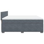 vidaXL Sommier à lattes de lit et matelas Gris foncé 180x200cm Velours