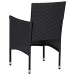 vidaXL Chaises de jardin 2 Pièces Résine tressée Noir