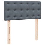 vidaXL Sommier à lattes de lit avec matelas Gris foncé 100x200 cm