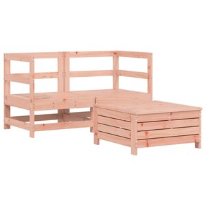 vidaXL Salon de jardin 3 Pièces bois massif sapin de douglas