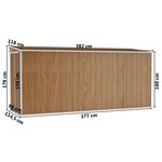 vidaXL Abri de jardin mural Marron 118x382x178 cm Acier galvanisé