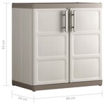 Keter Armoire de rangement basse Excellence XL Beige et taupe 93 cm