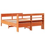 vidaXL Cadre de lit sans matelas cire marron 160x200cm bois pin massif