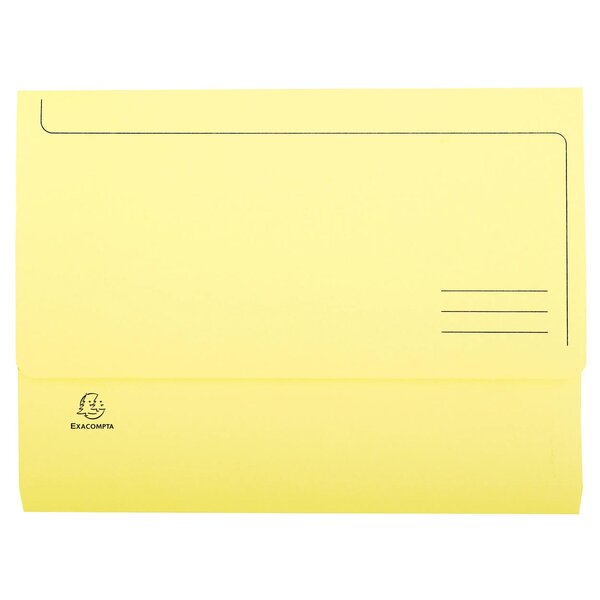 Paquet De 50 Chemises Poche Super 210 - 24 5x32 5cm - Canari - X 3 - Exacompta