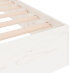 vidaXL Cadre de lit blanc bois massif 120x200 cm