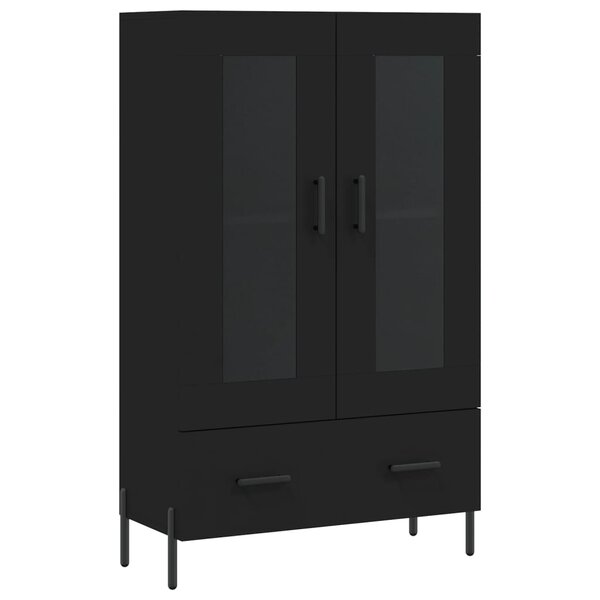 vidaXL Buffet haut noir 69 5x31x115 cm bois d'ingénierie