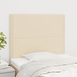 vidaXL Têtes de lit 2 Pièces Crème 80x5x78/88 cm Tissu