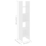 vidaXL Bibliothèque Blanc 40x35x180 cm Bois d'ingénierie