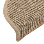 vidaXL Tapis d'escalier autocollants 15 Pièces 56x17x3 cm Beige foncé