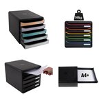 Module De Classement Big Box Plus 5 Tiroirs Iderama - Framboise Brillant - Exacompta