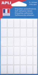 Pochette 210 Étiquettes Blanche 12X18