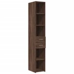 vidaXL Armoire de rangement mince chêne marron 30x42 5x225 cm