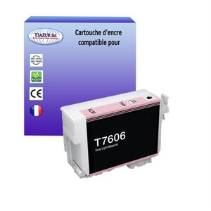 Cartouche Compatible pour Epson T7606 (C13T76064010) Light Magenta - T3AZUR