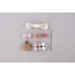 Kit: Chaînette de sucette  rose  15 pièces  Boite