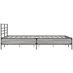 vidaXL Cadre de lit sonoma gris 120x200 cm bois d'ingénierie et métal