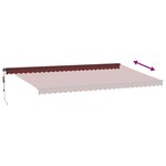 vidaXL Auvent rétractable automatique bordeaux 600x300 cm