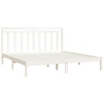 vidaXL Cadre de lit Blanc Bois massif 200x200 cm