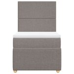 vidaXL Sommier à lattes de lit avec matelas Taupe 100x200 cm Tissu