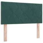 vidaXL Lit Box Spring avec matelas vert foncé 100x200 cm velours