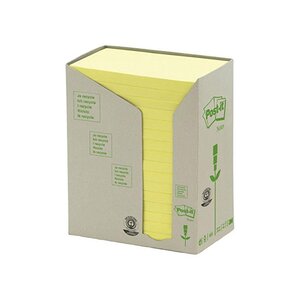Tour de 16 bloc-notes adhésif recyclable 127x76 mm jaune POST-IT