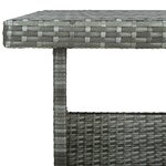 vidaXL Salon de jardin 6 Pièces avec coussins résine tressée gris