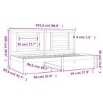 vidaXL Lit de jour Blanc 80x200 cm Bois de pin massif