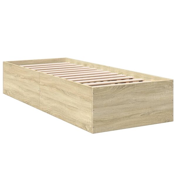vidaXL Cadre de lit sans matelas chêne sonoma 75x190 cm