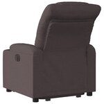 vidaXL Fauteuil inclinable marron foncé tissu