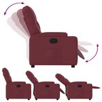 vidaXL Fauteuil inclinable Rouge bordeaux Tissu