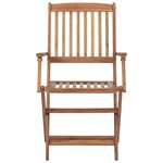 vidaXL Chaises pliables de jardin lot de 6 avec coussins Bois d'acacia