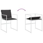 vidaXL Ensemble à manger de jardin avec coussins 9 Pièces blanc textilène