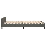 vidaXL Cadre de lit avec tête de lit gris foncé 120x190 cm velours