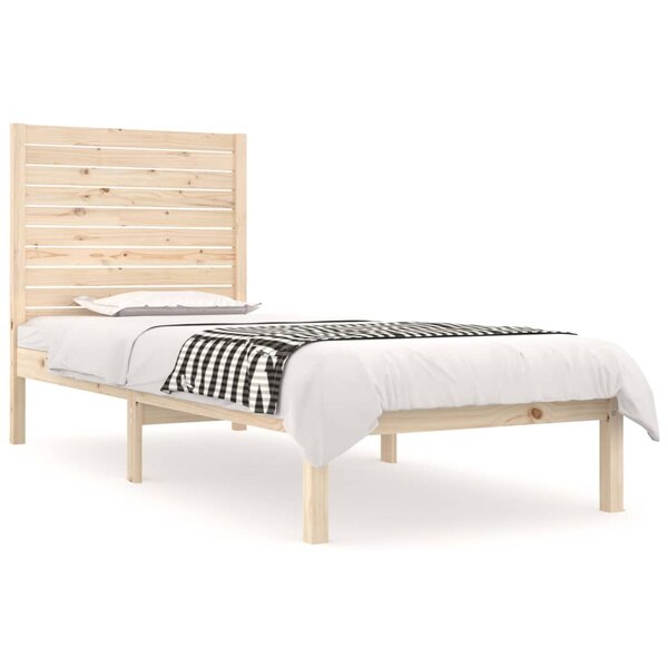 vidaXL Cadre de lit bois massif 90x190 cm simple