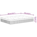 vidaXL Matelas à ressorts ensachés dureté moyenne 160x200 cm