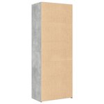 vidaXL Buffet haut gris béton 70x41x185 cm bois d'ingénierie